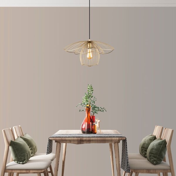 Lampa wisząca w kolorze złota Squid Lighting Root, wys. 123 cm