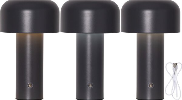 Szara lampa stołowa LED (wysokość 21,5 cm) Bobby – Star Trading