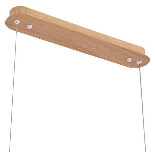 Lampa wisząca Maruta Lucande, jasne drewno, salon / jadalnia, drewno, nowoczesny