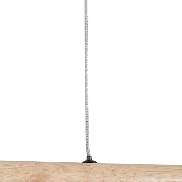 Lampa wisząca Maruta Lucande, jasne drewno, salon / jadalnia, drewno, nowoczesny