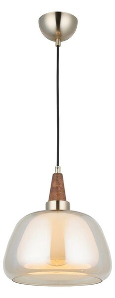 Lucea Lampa wisząca Ermo, kolor mosiądz, Ø 25 cm, szkło, żelazo