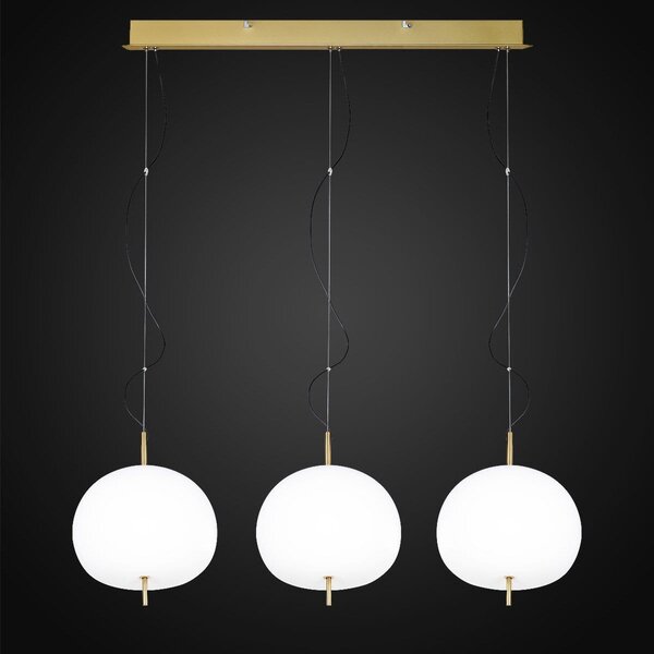 Ekskluzywna lampa LED wisząca złoto biała Apple CL3 Altavola Design
