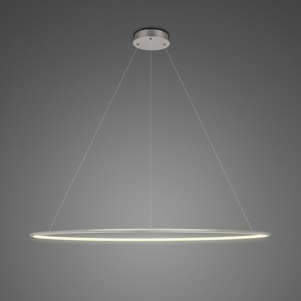 Lampa wisząca Ledowe Okręgi No.1 Φ120 cm in 3k srebrna Altavola Design