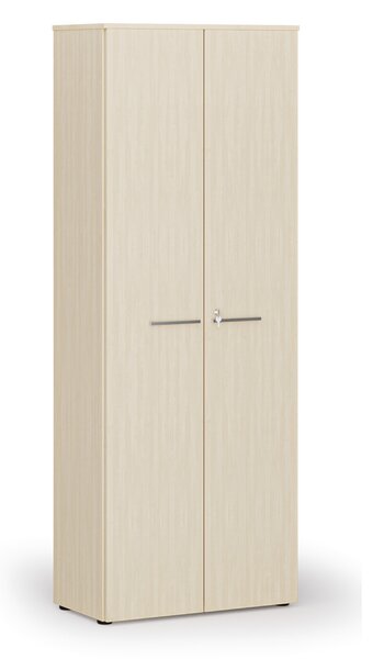 Szafa biurowa z drzwiami PRIMO WOOD, 800 x 420 x 2128 mm, brzoza