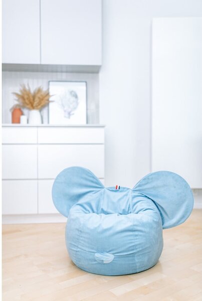 Niebieski dziecięcy worek do siedzenia Ears – The Brooklyn Kids
