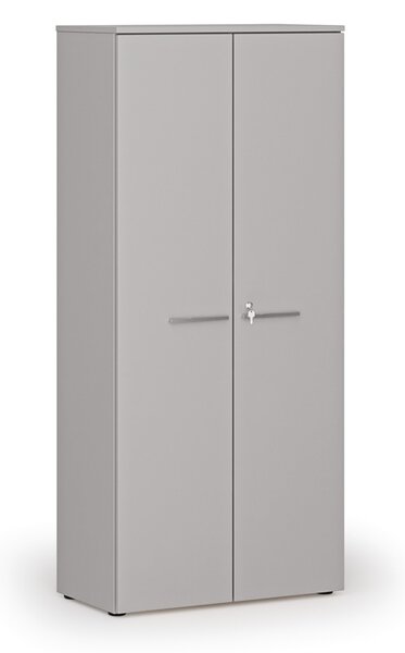 Szafa biurowa z drzwiami PRIMO GRAY, 800 x 420 x 1781 mm, szary