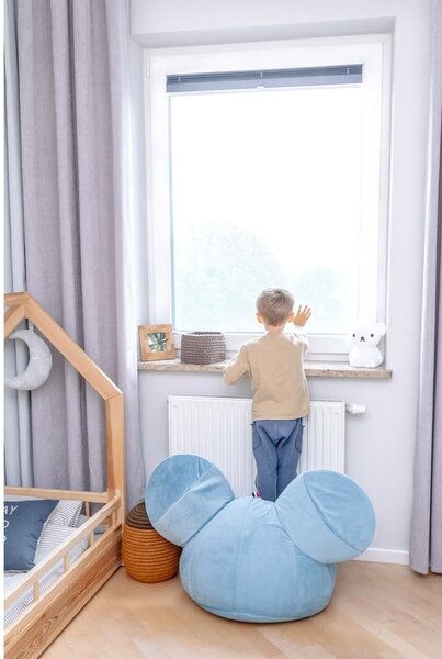 Niebieski dziecięcy worek do siedzenia Ears – The Brooklyn Kids