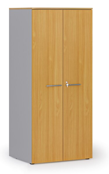 Szafa biurowa z drzwiami PRIMO GRAY, 1781 x 800 x 600 mm, szary/buk