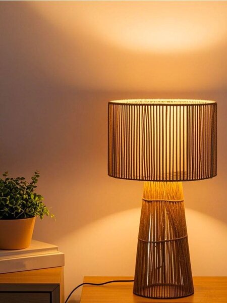 Sinsay - Lampa stołowa w stylu boho - brązowy