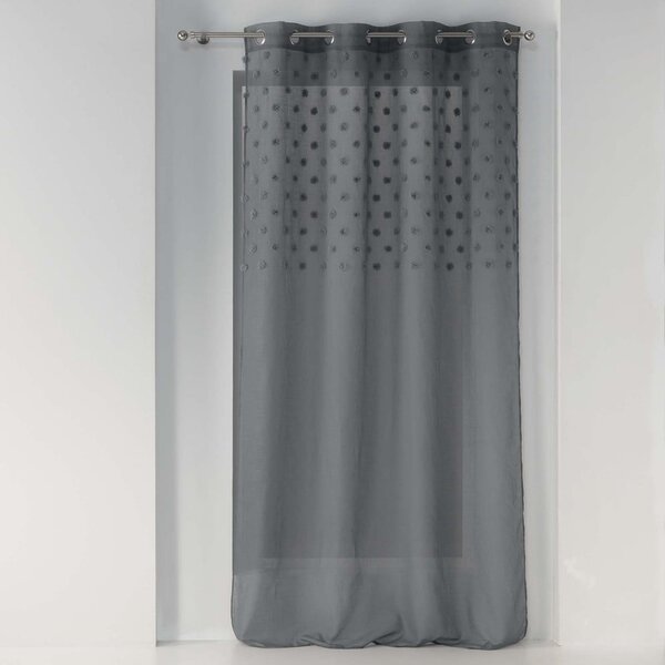 Antracytowa firanka z woalu 140x240 cm Melusine – douceur d'intérieur