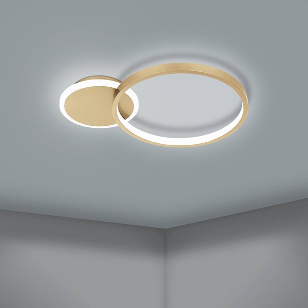 EGLO Lampa sufitowa LED Gafares, możliwość ściemniania, mosiężny / złoty, salon / jadalnia, aluminium, nowoczesny