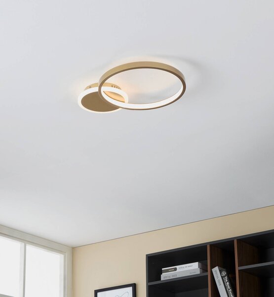 EGLO Lampa sufitowa LED Gafares, możliwość ściemniania, mosiężny / złoty, salon / jadalnia, aluminium, nowoczesny