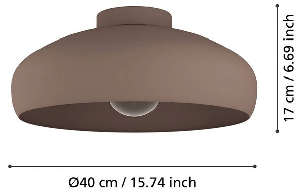 EGLO Lampa sufitowa Mogano, możliwość ściemniania, brązowy / rdzawy, salon / jadalnia, metal, skandynawski