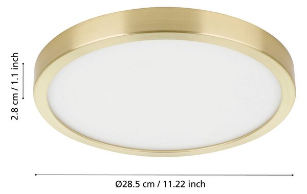 EGLO Lampa sufitowa LED Fueva 5, mosiężny / złoty, salon / jadalnia, metal, nowoczesny