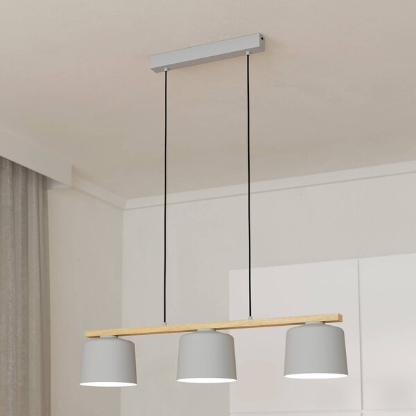 EGLO Lampa wisząca Mariel, możliwość ściemniania, aluminiowy / szary / cynkowy, salon / jadalnia, metal, skandynawski