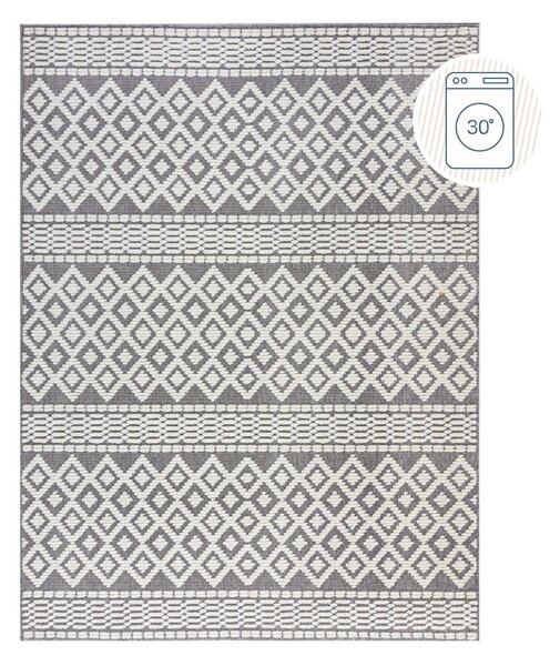 Szary dywan z szenilu odpowiedni do prania 80x160 cm Jhansi – Flair Rugs