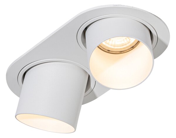 Okrągły podtynkowy reflektor biały GU10 50 mm 2-punktowy - Installa