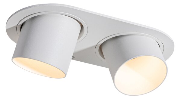 Okrągły podtynkowy reflektor biały GU10 50 mm 2-punktowy - Installa