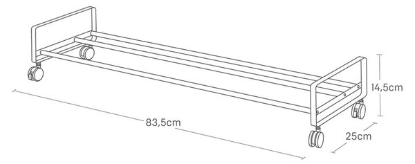 Biały metalowy regał na buty 83,5x14,5x27,5 cm Tower – YAMAZAKI