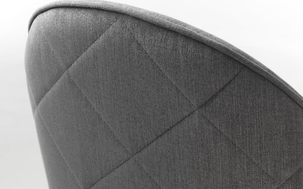 Szary tapicerowany fotel jadalniany z podłokietnikami Minto – Unique Furniture