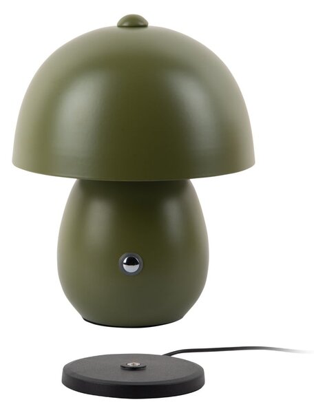 Ciemnozielona lampa stołowa LED z metalowym kloszem (wysokość 18 cm) Mono LED – Leitmotiv