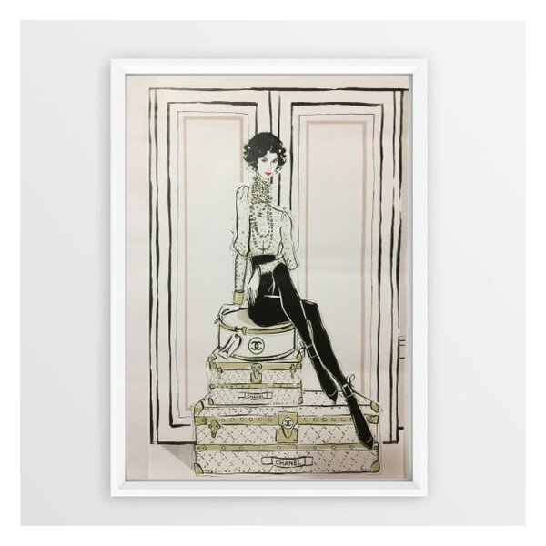 Plakat w ramce Piacenza Art Chanel Suitcases, 23x33 cm