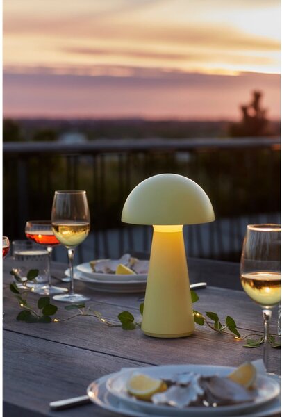 Żółta lampa stołowa LED ze zdalnym sterowaniem (wysokość 28 cm) Sam – Sirius