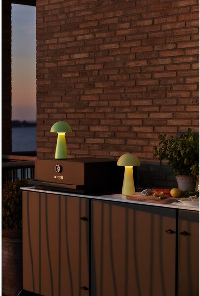 Żółta lampa stołowa LED ze zdalnym sterowaniem (wysokość 28 cm) Sam – Sirius