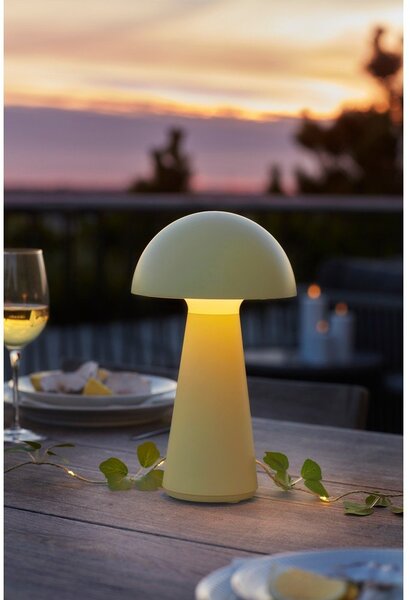 Żółta lampa stołowa LED ze zdalnym sterowaniem (wysokość 28 cm) Sam – Sirius