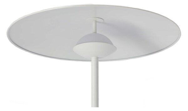 Biała lampa stojąca LED z metalowym kloszem (wysokość 140 cm) Lund – Candellux Lighting