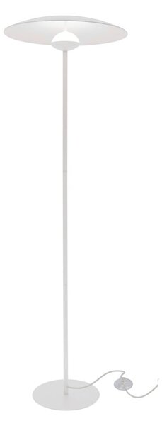 Biała lampa stojąca LED z metalowym kloszem (wysokość 140 cm) Lund – Candellux Lighting