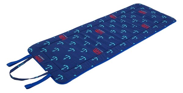 Niebieska ogrodowa poduszka do siedzenia na leżak 52x148 cm Anchors – B.E.S