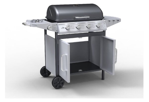 Grill ogrodowy na gaz z kółkami Cattara Master Chef Flame Tamer