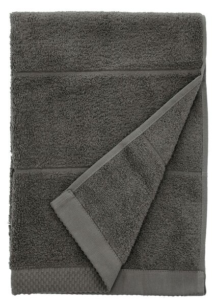 Ciemnoszary bawełniany ręcznik frotte 50x100 cm Line – Södahl