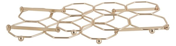 Metalowy składany stojak na wino w kolorze złota PT LIVING Honeycomb