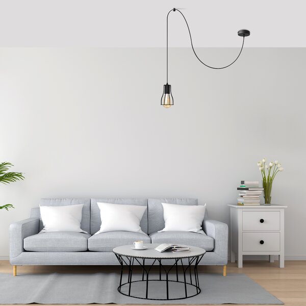 Lampa wisząca czarna Tube W-KM 1924/1K BK