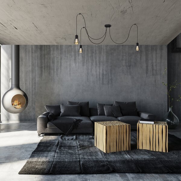 Lampa wisząca pająk Tube Long W-KMD 1924/3K BK