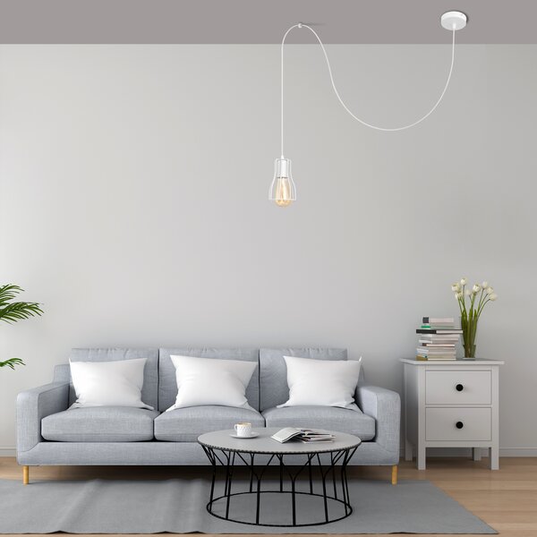 Lampa wisząca biała Tube W-KM 1924/1K WT