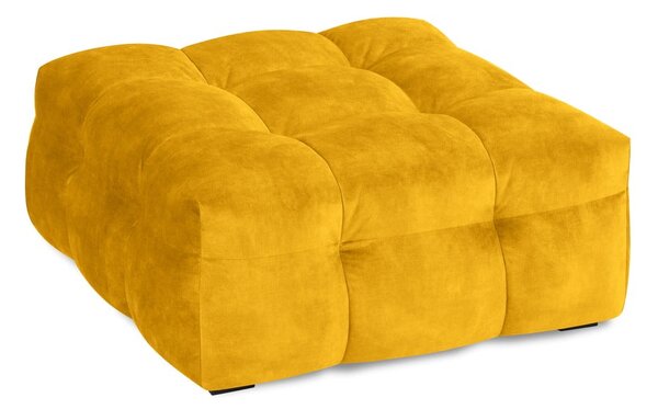 Żółty aksamitny puf Windsor & Co Sofas Vesta