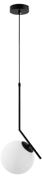 LAMPA WISZĄCA NOWOCZESNA CZARNA BIAŁA KULA SORENTO 20 LUMINA DECO