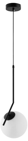 LAMPA WISZĄCA NOWOCZESNA CZARNA BIAŁA KULA SORENTO 20 LUMINA DECO