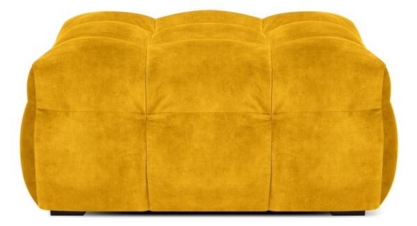 Żółty aksamitny puf Windsor & Co Sofas Vesta