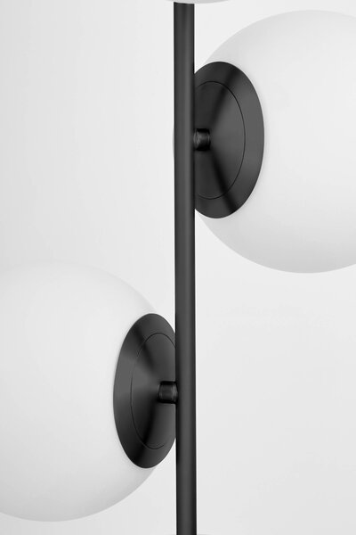 LAMPA WISZĄCA NOWOCZESNA CZARNA BIAŁE KULE STELVIO 4