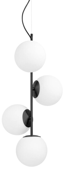 LAMPA WISZĄCA NOWOCZESNA CZARNA BIAŁE KULE STELVIO 4