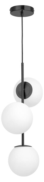 LAMPA WISZĄCA NOWOCZESNA CZARNA BIAŁE KULE STELVIO 3