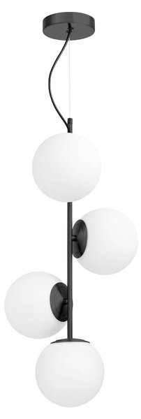 LAMPA WISZĄCA NOWOCZESNA CZARNA BIAŁE KULE STELVIO 4