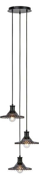 Czarna lampa wisząca ze szklanym kloszem ø 22 cm Novia – Markslöjd