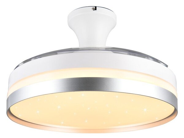 Biała/w kolorze srebra lampa sufitowa LED Lindberg – Reality