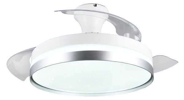 Biała/w kolorze srebra lampa sufitowa LED Lindberg – Reality