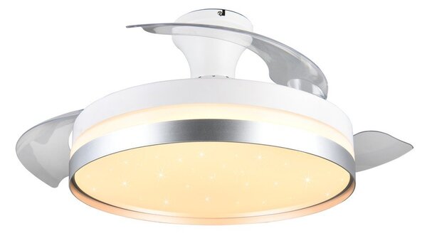Biała/w kolorze srebra lampa sufitowa LED Lindberg – Reality